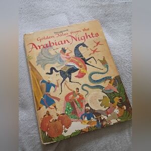 Vintage Tenggren Golden Tales from Arabian Nights 1957 Giant Book